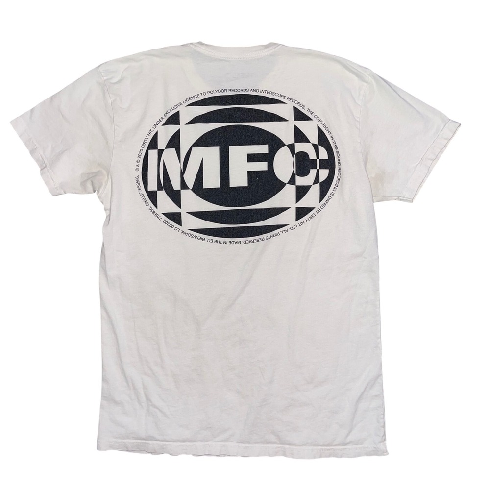 The 1975 MFC Music For Cars Band T-Shirt White Large 2020 Dirty Hit Tour‎ Tee